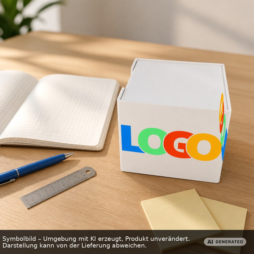 Zettelbox "Epsilon" als Werbeartikel mit Logo bedrucken