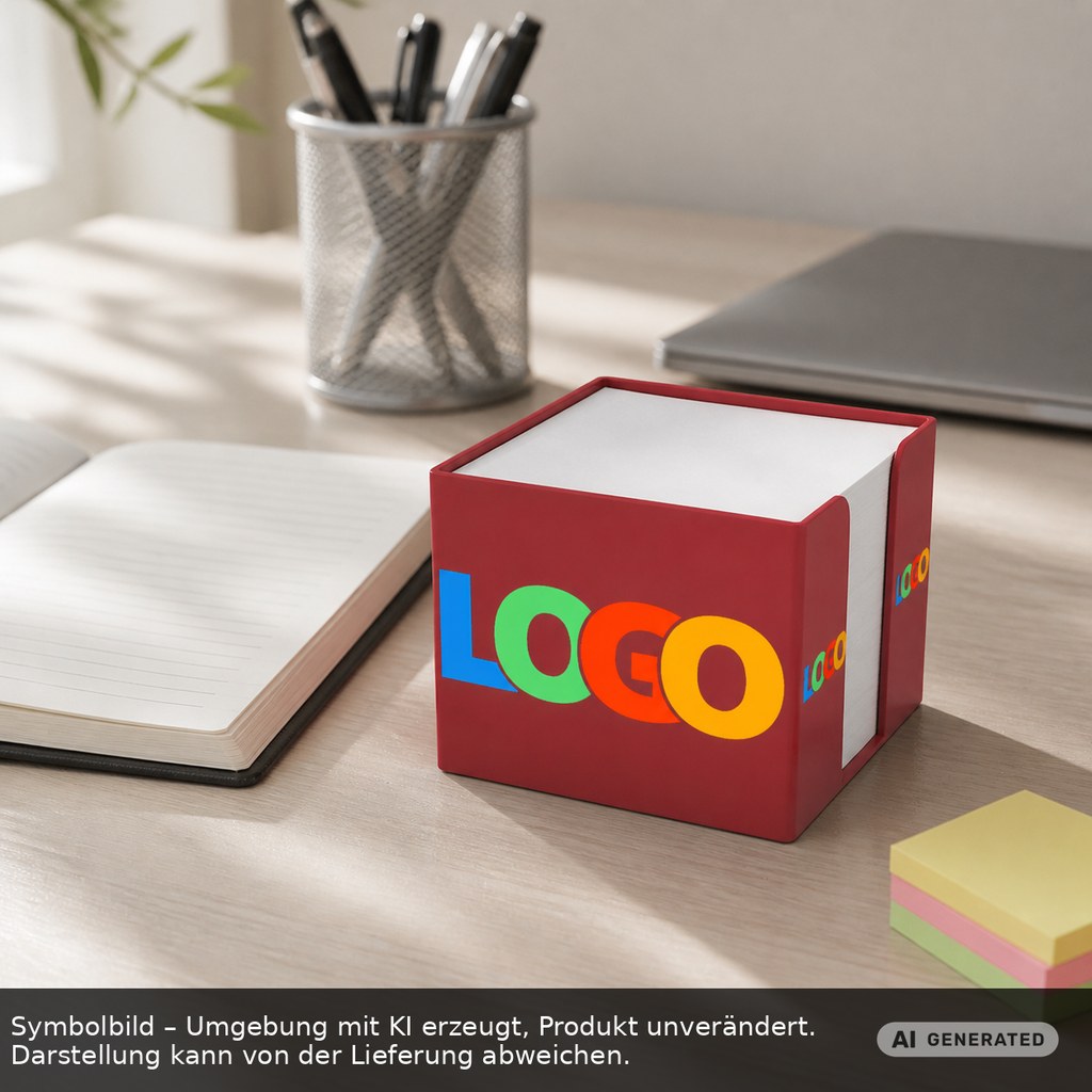 Zettelbox Recycling "Epsilon" als Werbeartikel mit Logo bedrucken