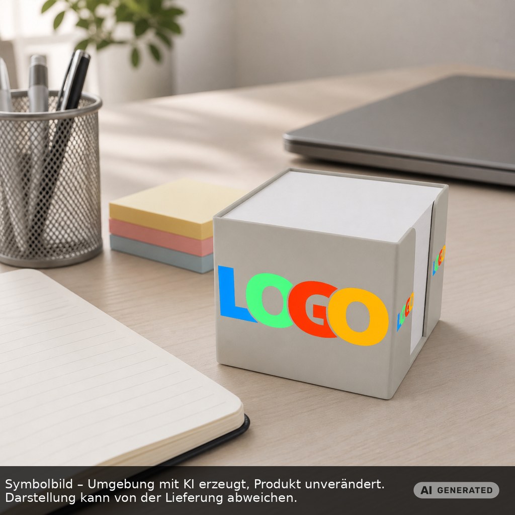 Zettelbox Recycling "Epsilon" als Werbeartikel mit Logo bedrucken