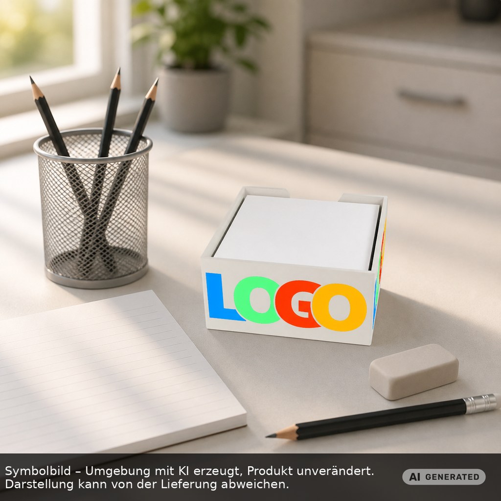 Zettelbox "Lambda" als Werbeartikel mit Logo bedrucken