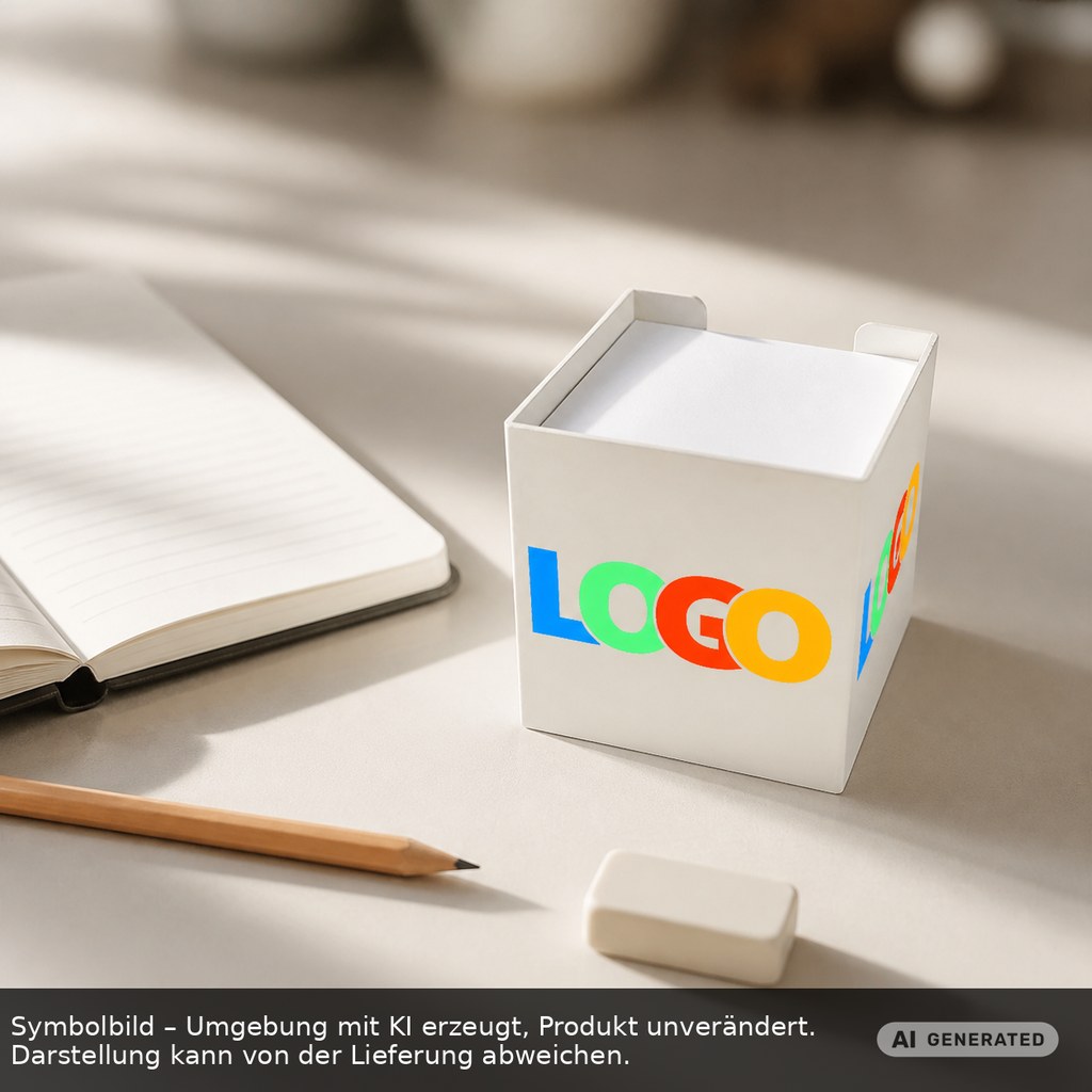 Zettelbox "Alpha" als Werbeartikel mit Logo bedrucken