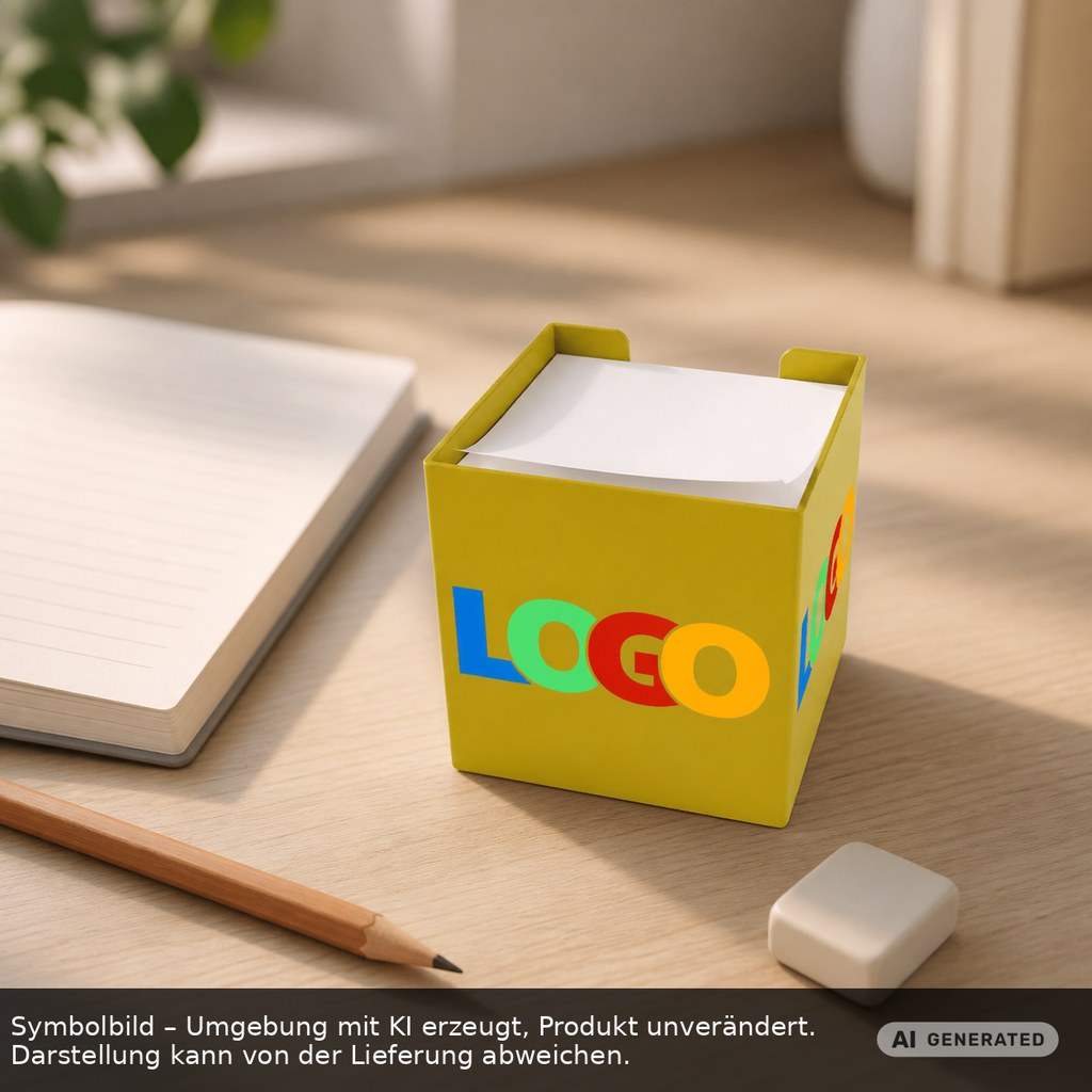 Zettelbox "Alpha" als Werbeartikel mit Logo bedrucken