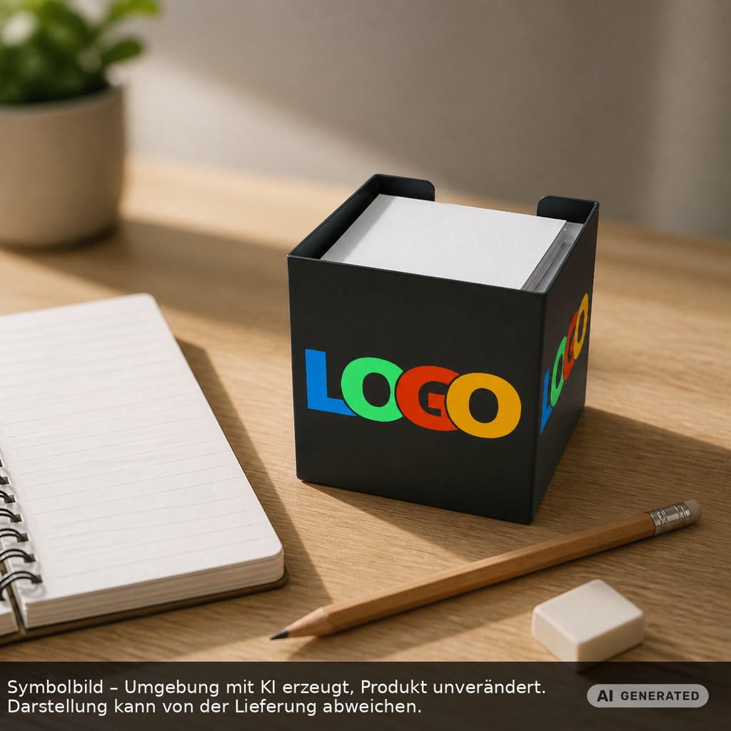 Zettelbox "Alpha" als Werbeartikel mit Logo bedrucken