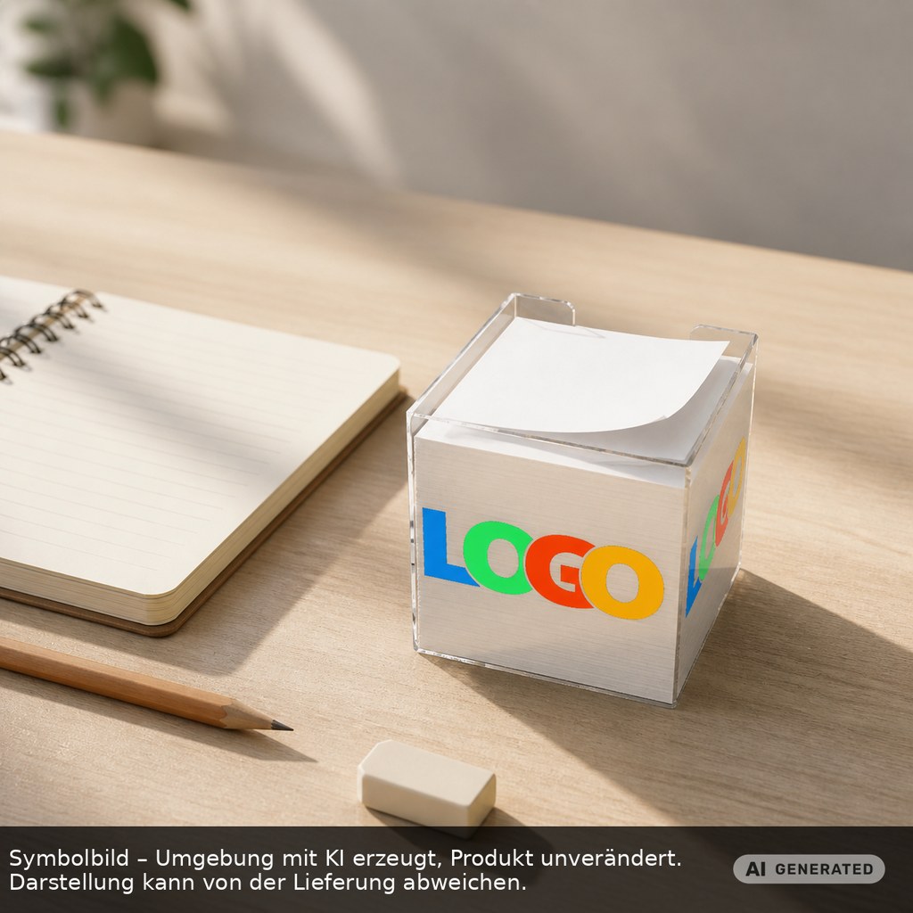 Zettelbox "Alpha" als Werbeartikel mit Logo bedrucken