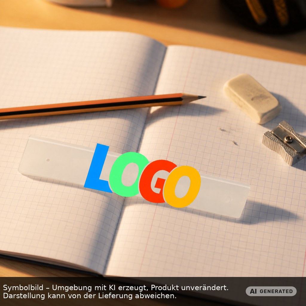 Lineal 20 cm als Werbeartikel mit Logo bedrucken