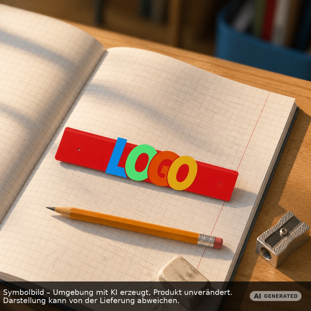 Lineal 20 cm als Werbeartikel mit Logo bedrucken