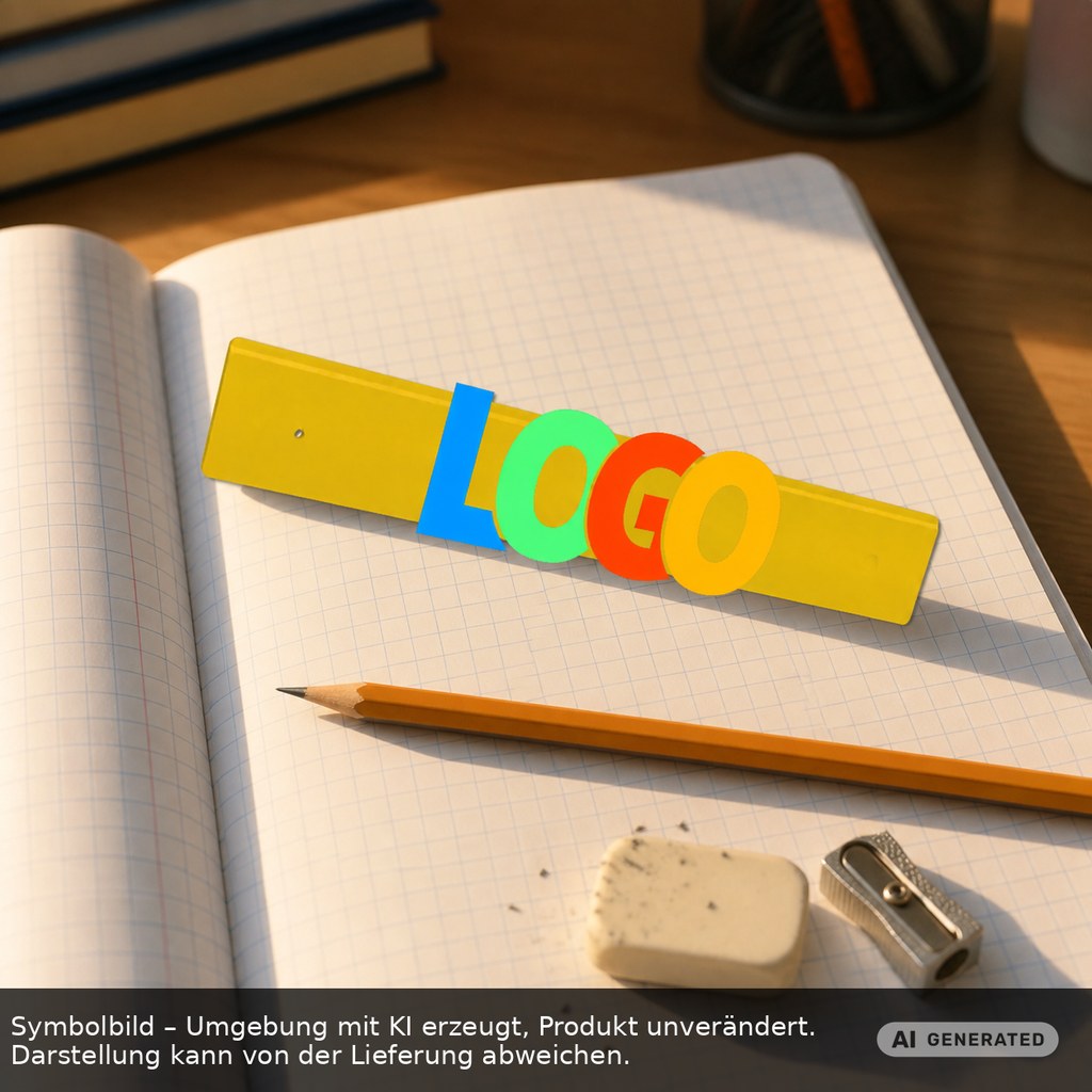Lineal 20 cm als Werbeartikel mit Logo bedrucken
