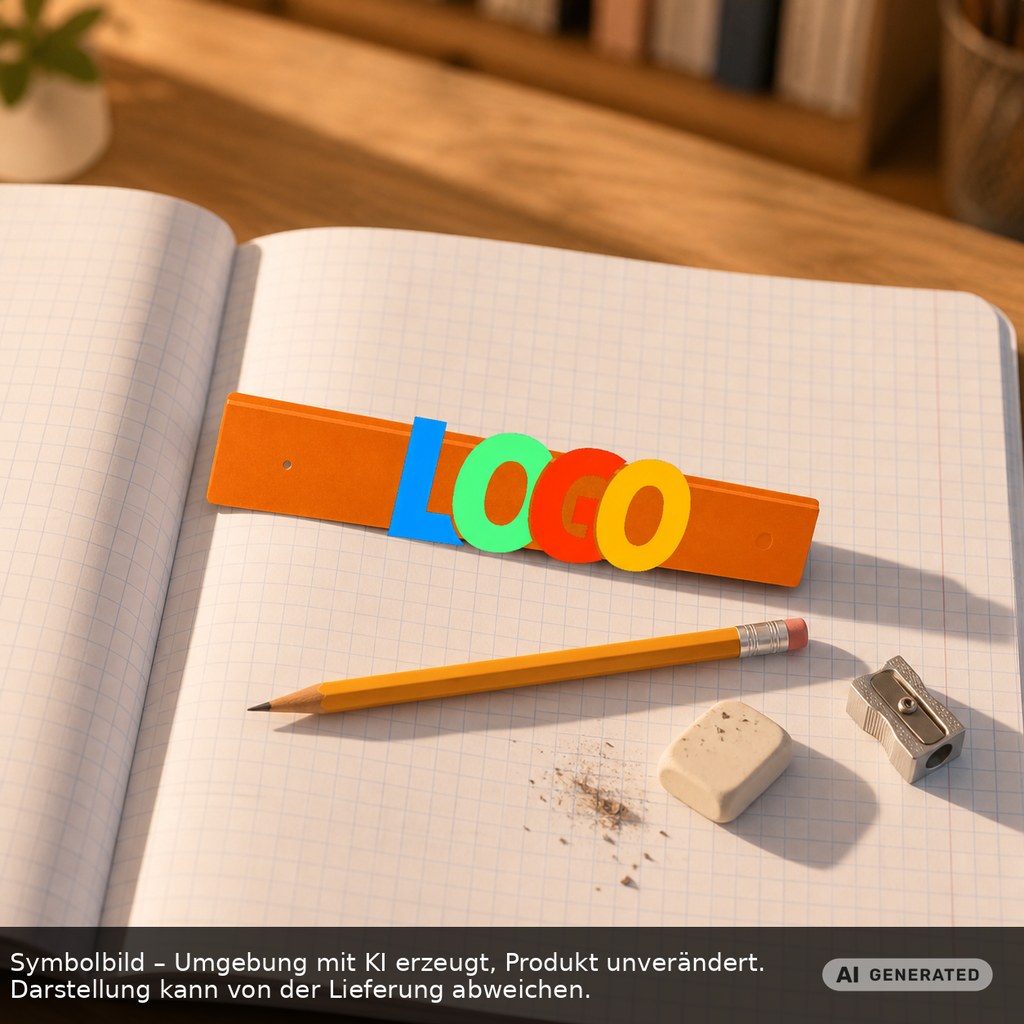 Lineal 20 cm als Werbeartikel mit Logo bedrucken