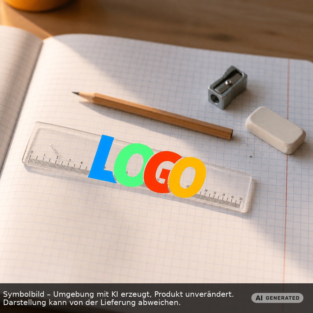 Lineal 20 cm als Werbeartikel mit Logo bedrucken