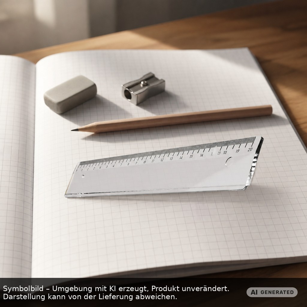 Lineal Bio 20 cm als Werbeartikel mit Logo bedrucken