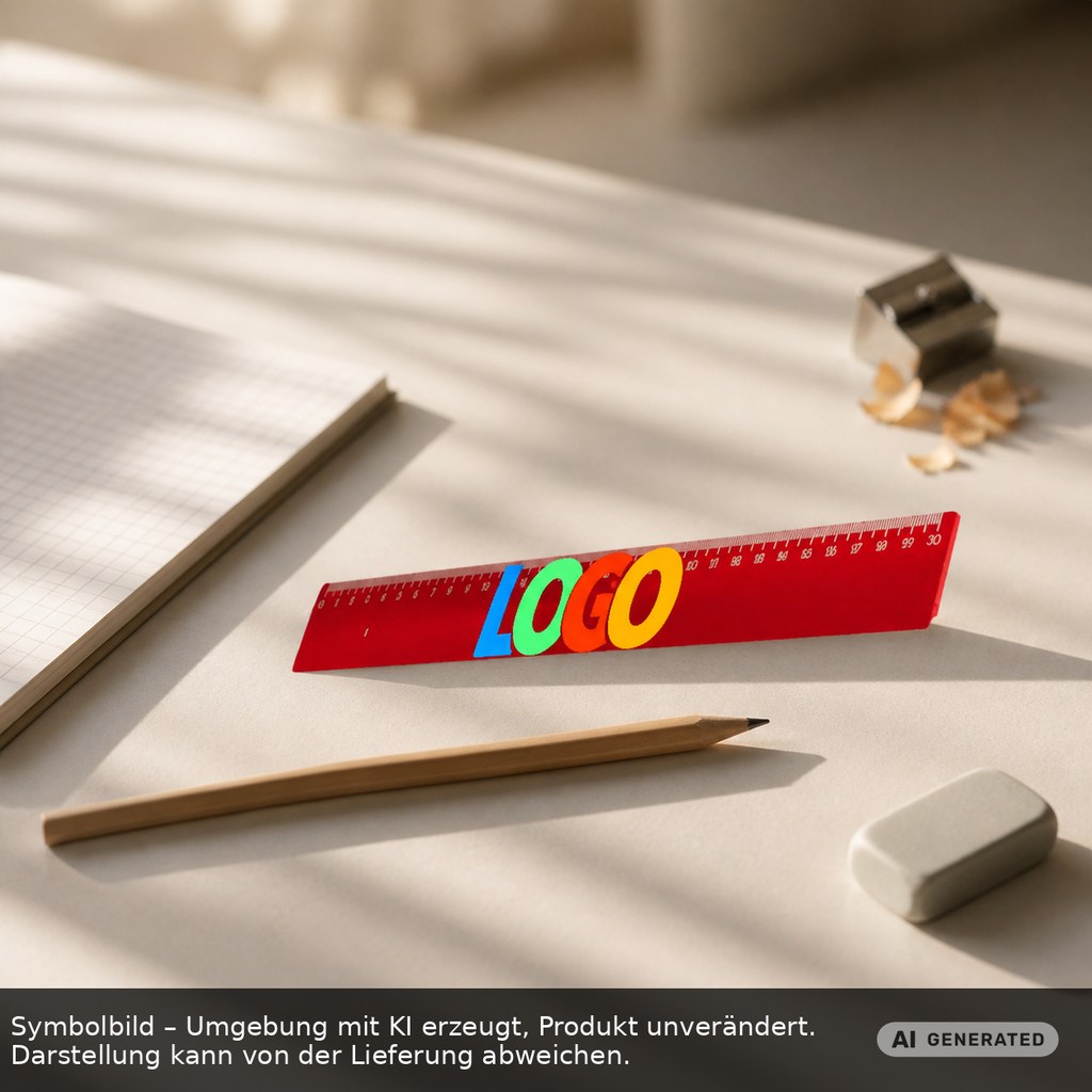 Lineal 30 cm als Werbeartikel mit Logo bedrucken