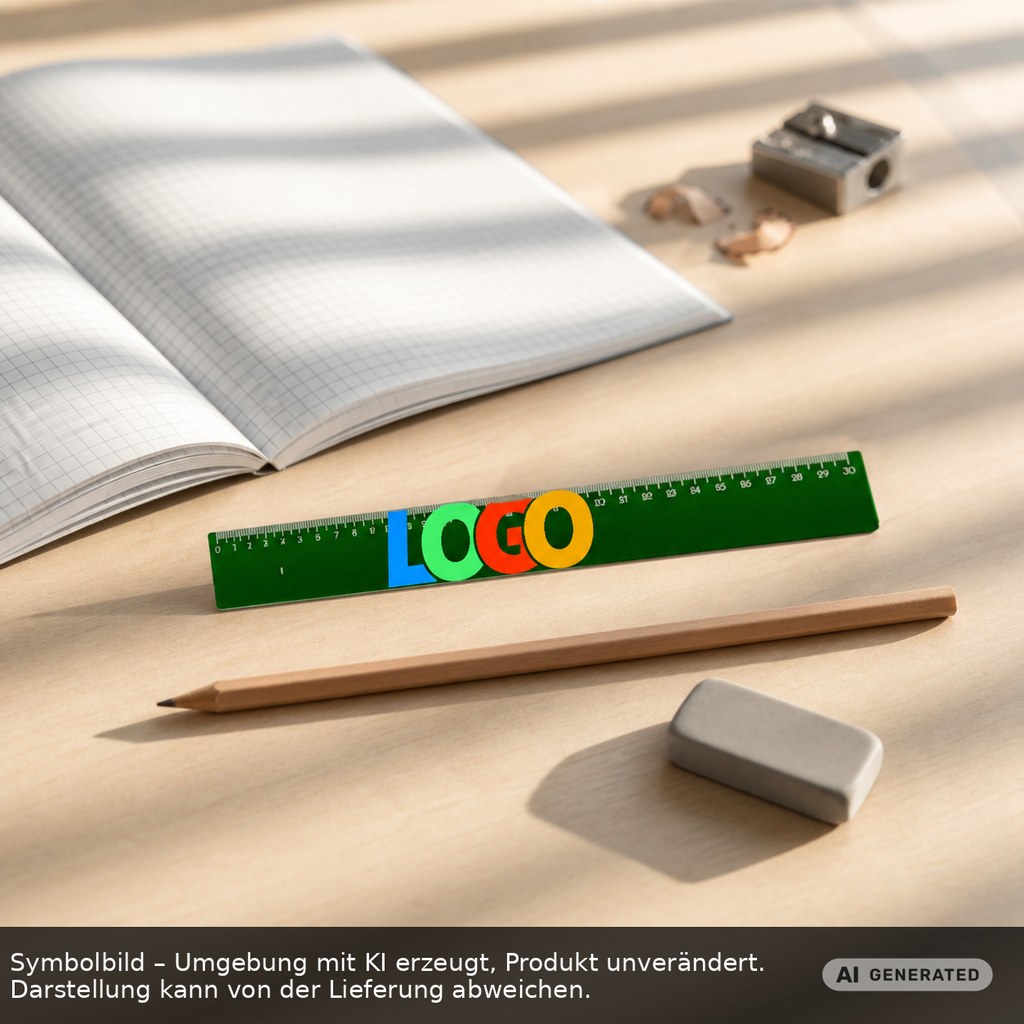 Lineal 30 cm als Werbeartikel mit Logo bedrucken