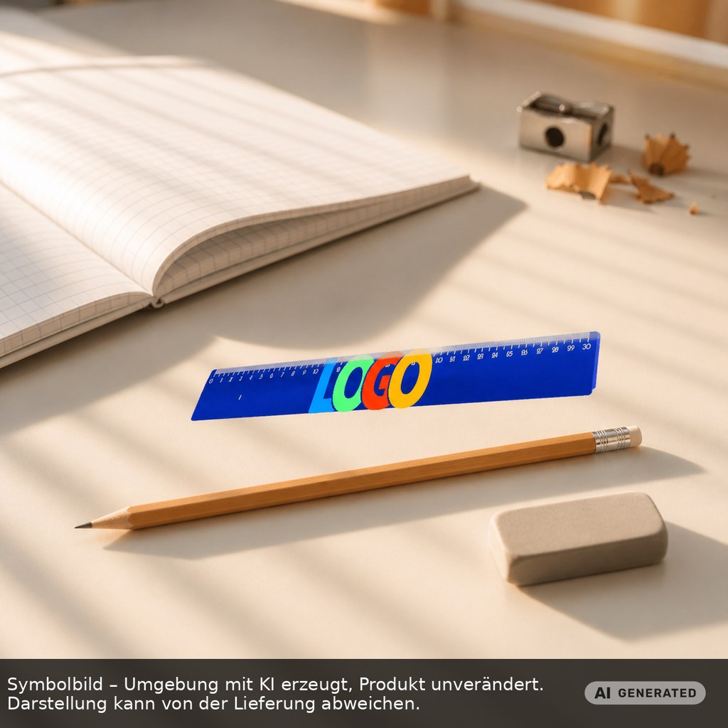 Lineal 30 cm als Werbeartikel mit Logo bedrucken