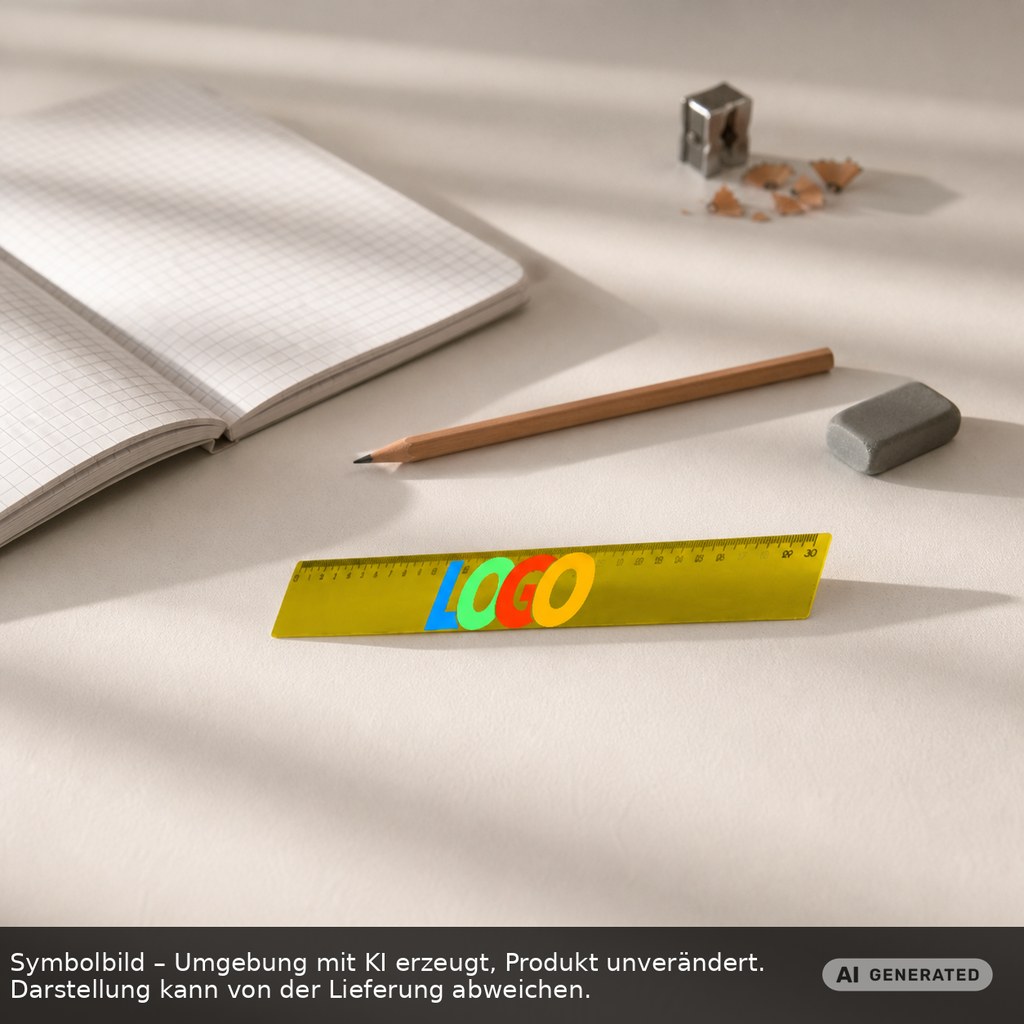 Lineal 30 cm als Werbeartikel mit Logo bedrucken