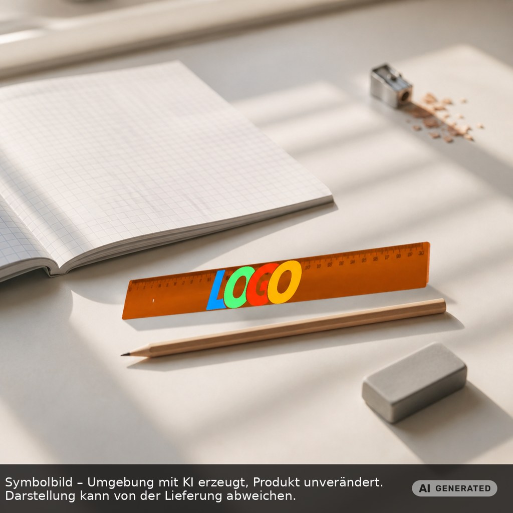 Lineal 30 cm als Werbeartikel mit Logo bedrucken