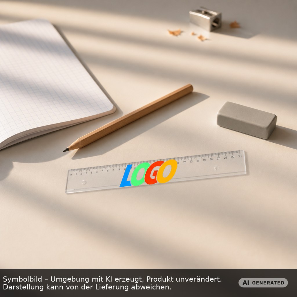 Lineal 30 cm als Werbeartikel mit Logo bedrucken