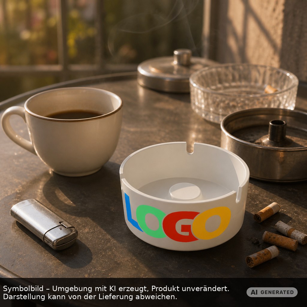 Aschenbecher, stapelbar als Werbeartikel mit Logo bedrucken