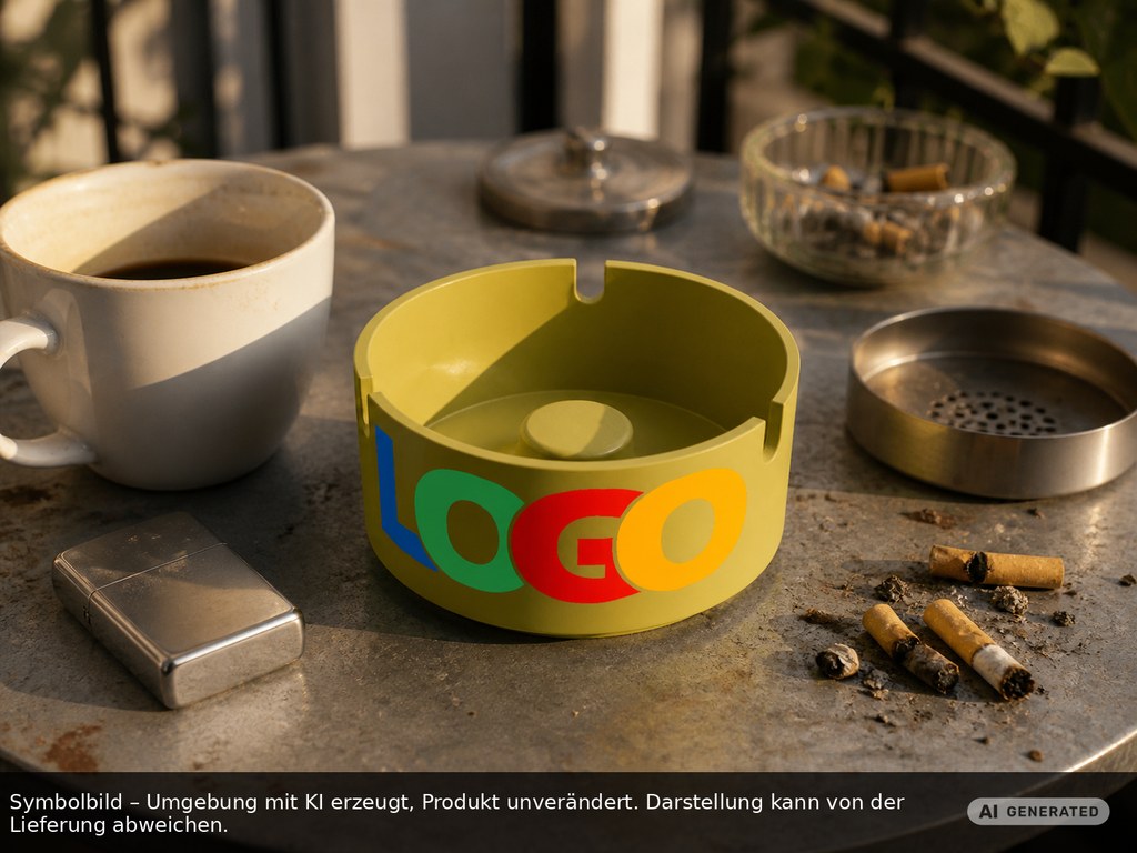 Aschenbecher, stapelbar als Werbeartikel mit Logo bedrucken