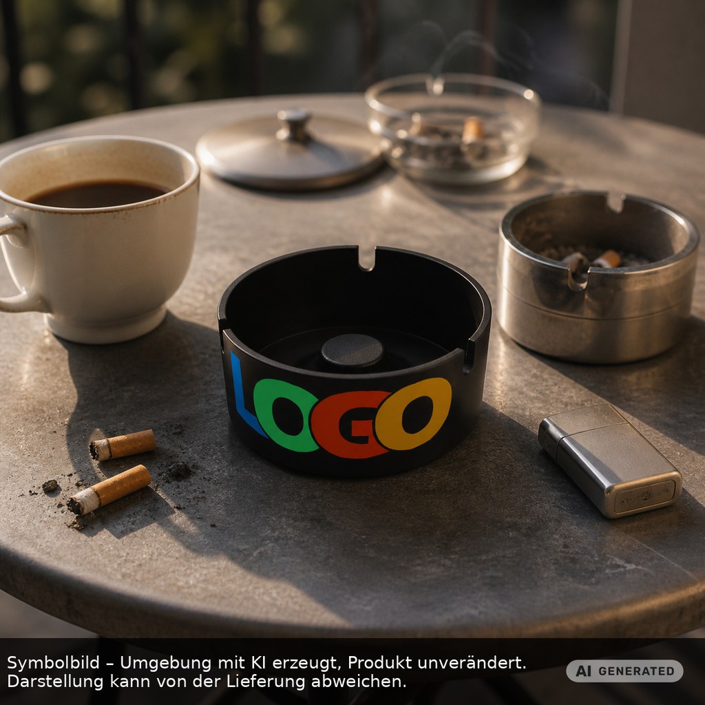 Aschenbecher, stapelbar als Werbeartikel mit Logo bedrucken