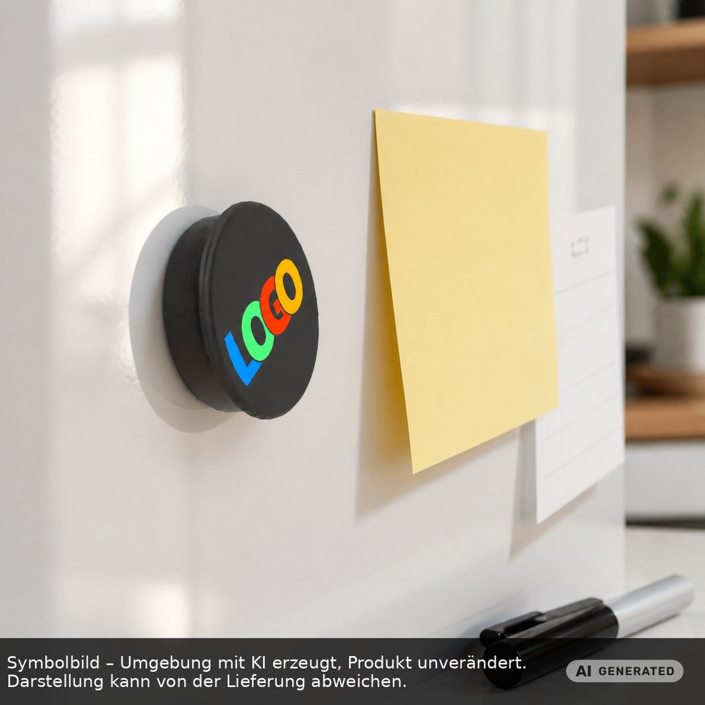 Magnet, rund als Werbeartikel mit Logo bedrucken
