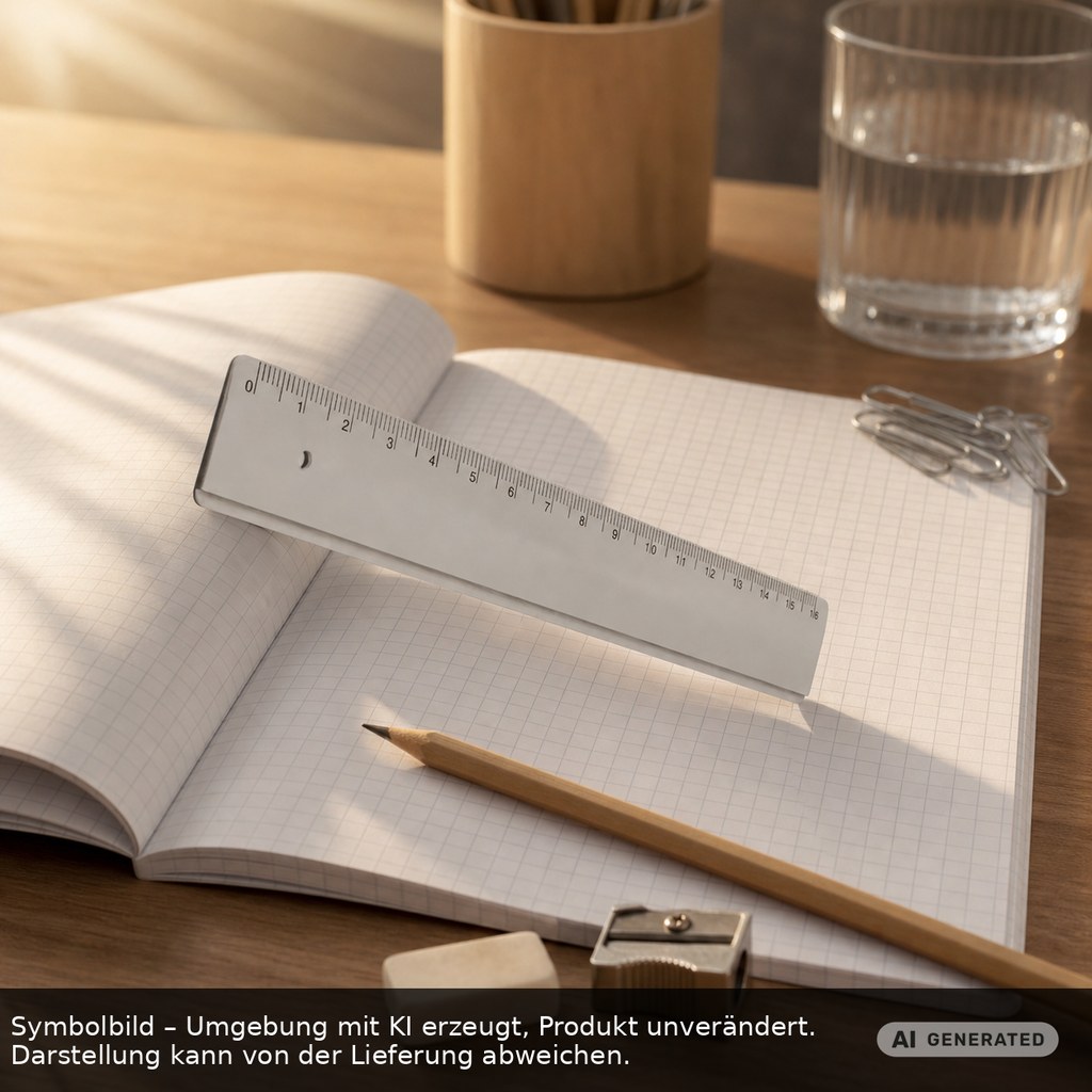 Lineal Recycling 16 cm als Werbeartikel mit Logo bedrucken