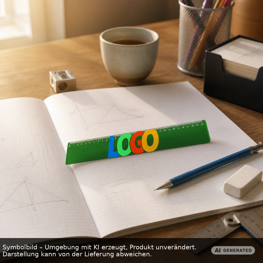 Lineal 30 cm als Werbeartikel mit Logo bedrucken