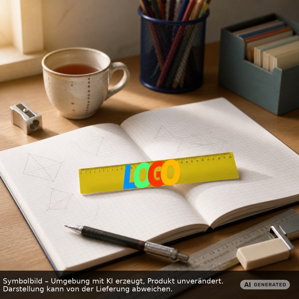 Lineal 30 cm als Werbeartikel mit Logo bedrucken