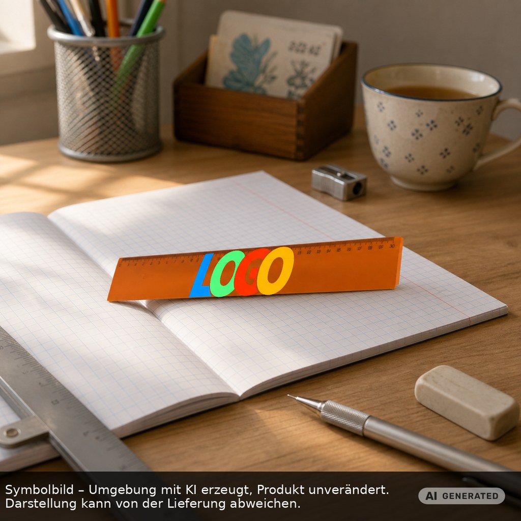 Lineal 30 cm als Werbeartikel mit Logo bedrucken