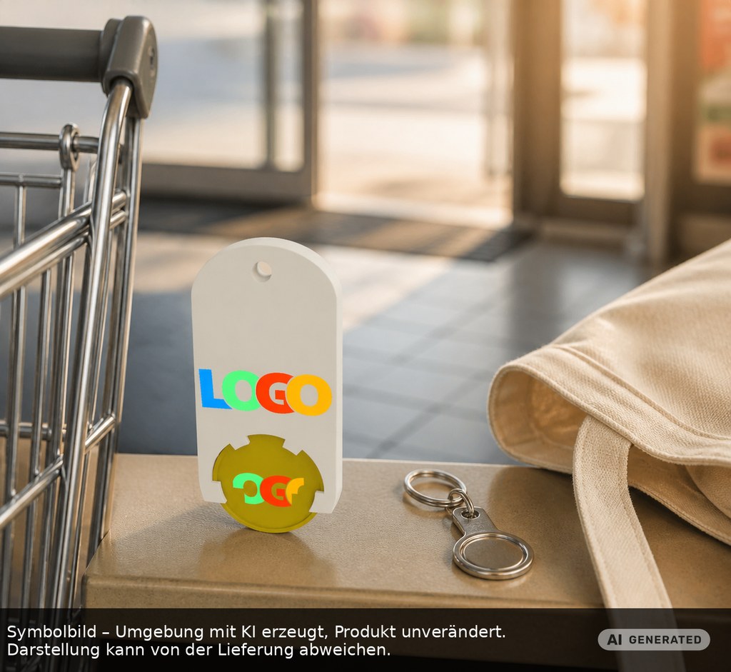 Chiphalter mit 1€-Chip "Alpha" als Werbeartikel mit Logo bedrucken