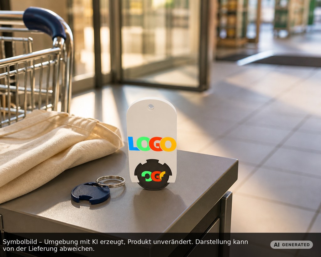 Chiphalter mit 1€-Chip "Alpha" als Werbeartikel mit Logo bedrucken