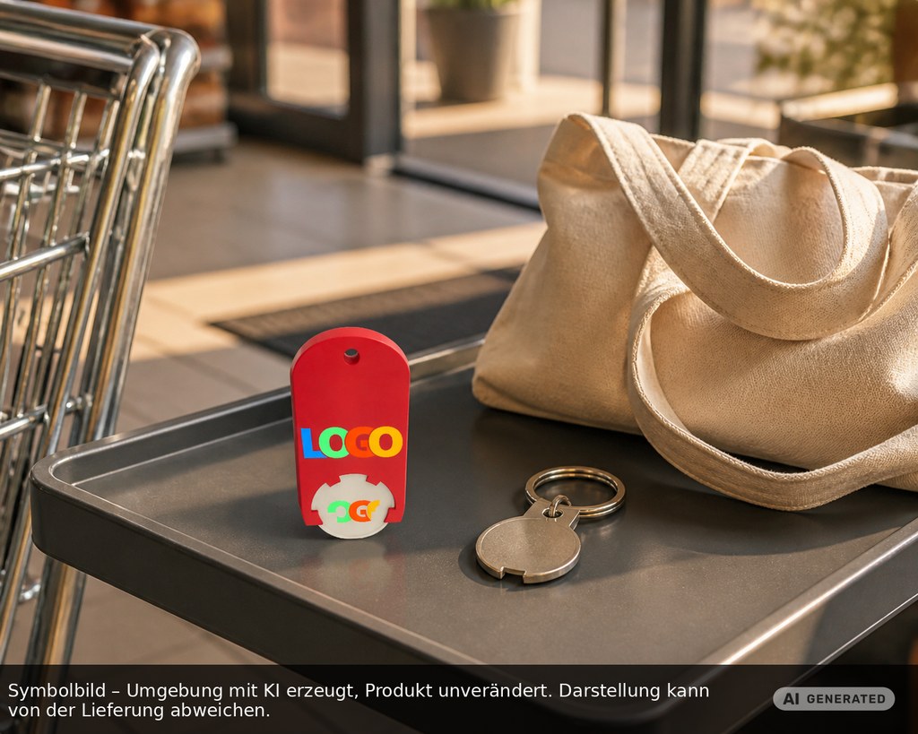Chiphalter mit 1€-Chip "Alpha" als Werbeartikel mit Logo bedrucken