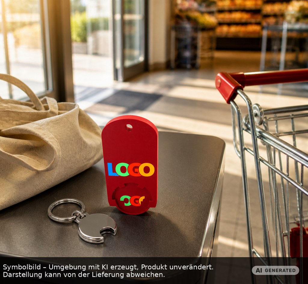 Chiphalter mit 1€-Chip "Alpha" als Werbeartikel mit Logo bedrucken