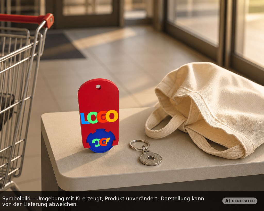 Chiphalter mit 1€-Chip "Alpha" als Werbeartikel mit Logo bedrucken