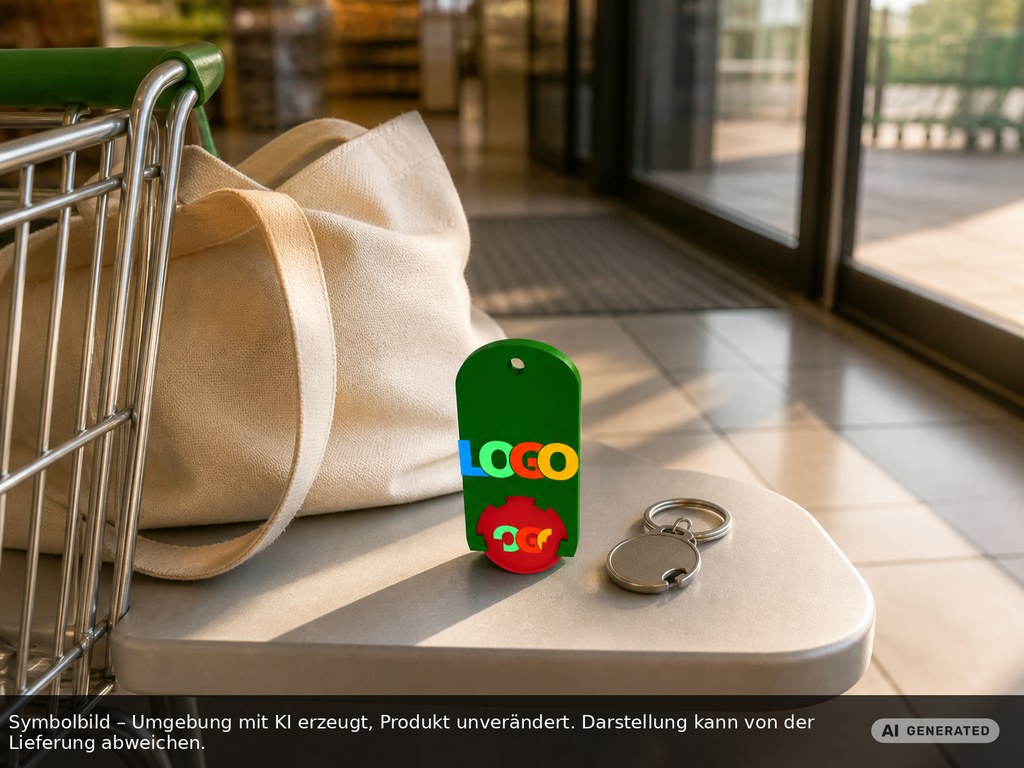 Chiphalter mit 1€-Chip "Alpha" als Werbeartikel mit Logo bedrucken