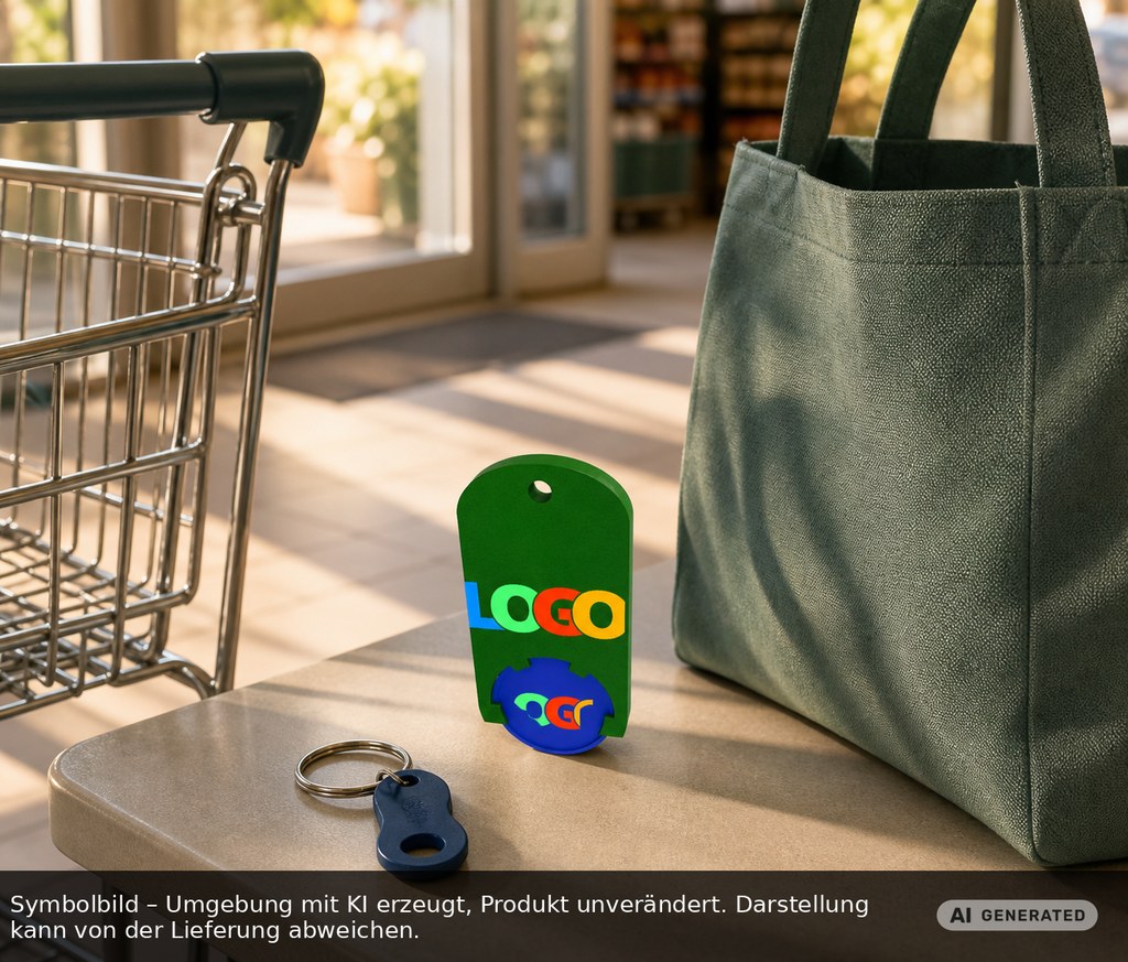 Chiphalter mit 1€-Chip "Alpha" als Werbeartikel mit Logo bedrucken