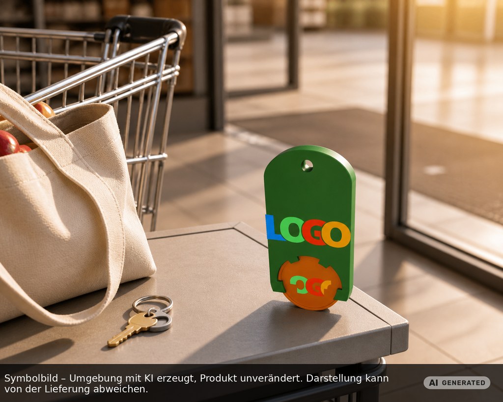 Chiphalter mit 1€-Chip "Alpha" als Werbeartikel mit Logo bedrucken