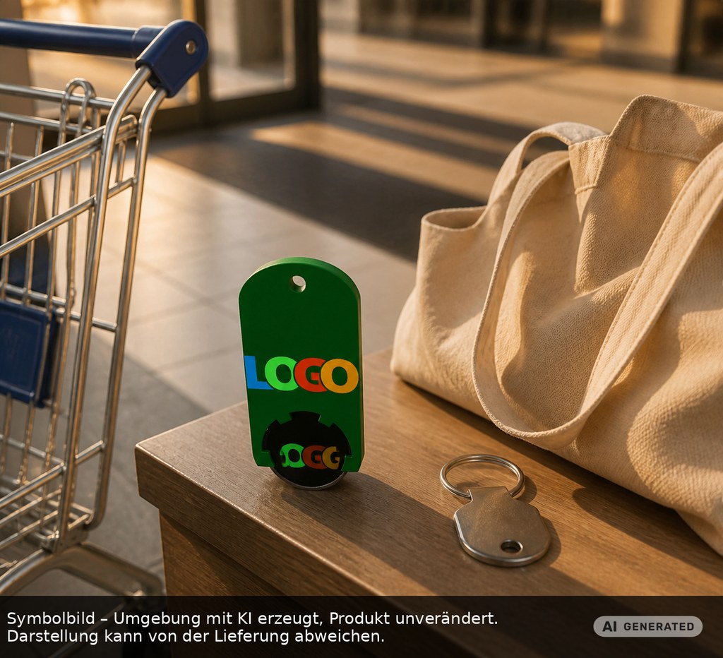Chiphalter mit 1€-Chip "Alpha" als Werbeartikel mit Logo bedrucken