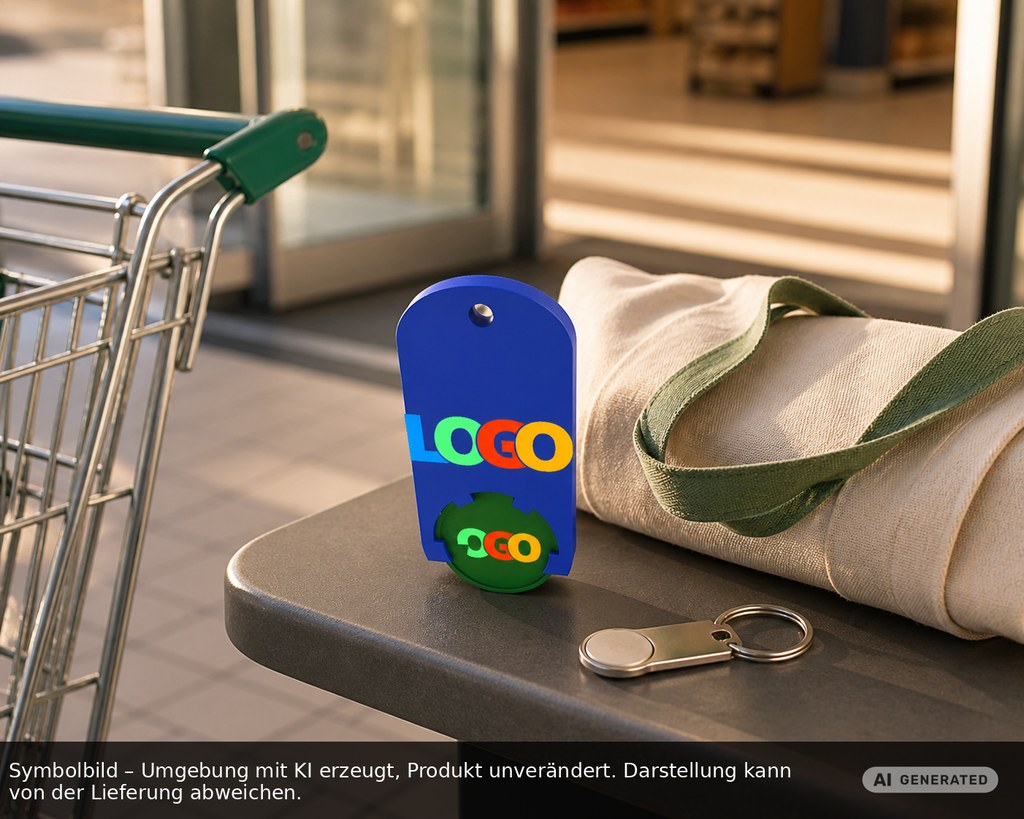 Chiphalter mit 1€-Chip "Alpha" als Werbeartikel mit Logo bedrucken