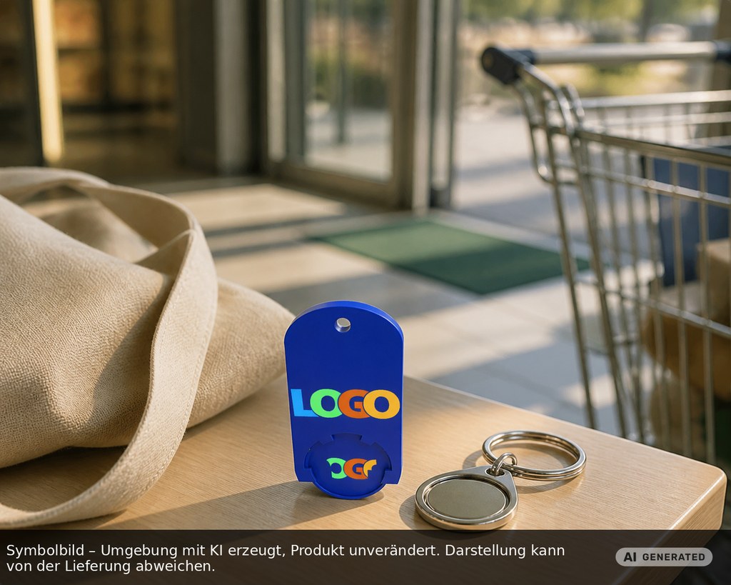 Chiphalter mit 1€-Chip "Alpha" als Werbeartikel mit Logo bedrucken