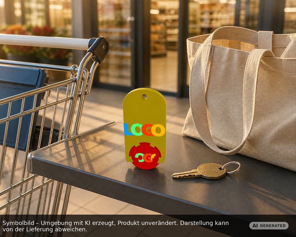 Chiphalter mit 1€-Chip "Alpha" als Werbeartikel mit Logo bedrucken