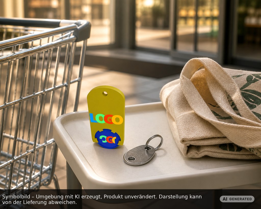 Chiphalter mit 1€-Chip "Alpha" als Werbeartikel mit Logo bedrucken
