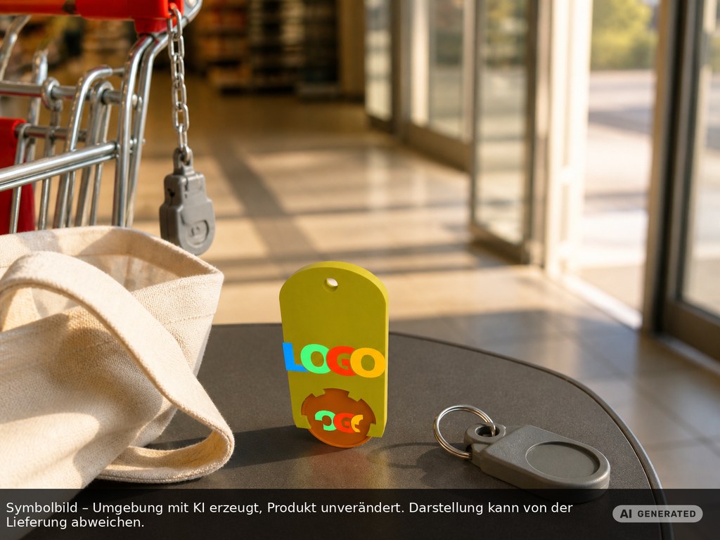 Chiphalter mit 1€-Chip "Alpha" als Werbeartikel mit Logo bedrucken