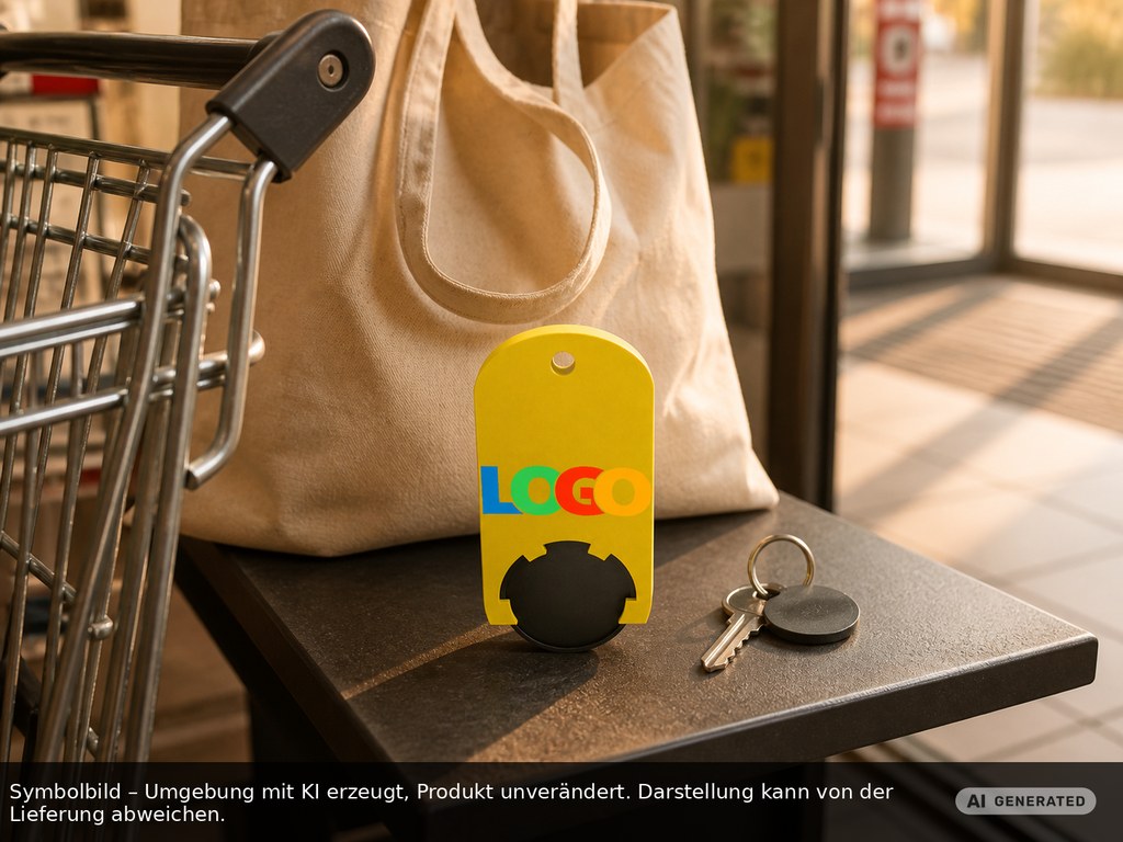 Chiphalter mit 1€-Chip "Alpha" als Werbeartikel mit Logo bedrucken