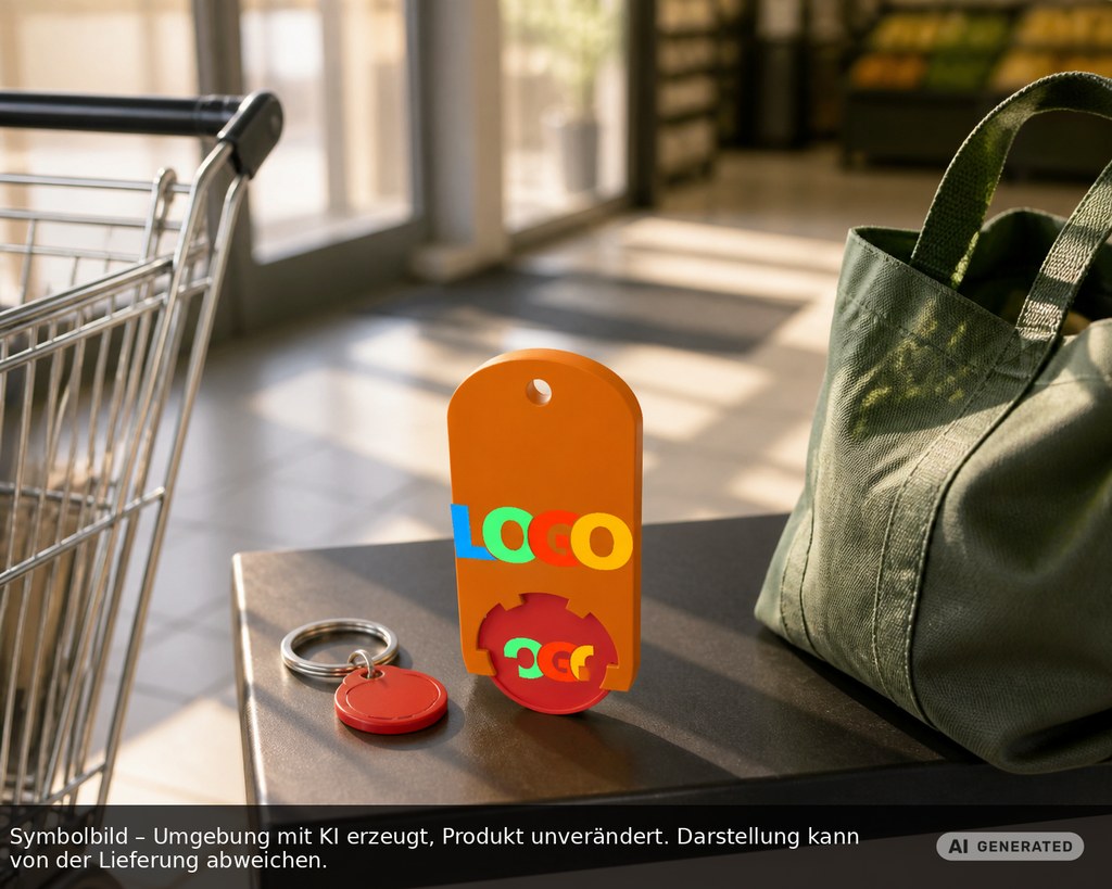 Chiphalter mit 1€-Chip "Alpha" als Werbeartikel mit Logo bedrucken