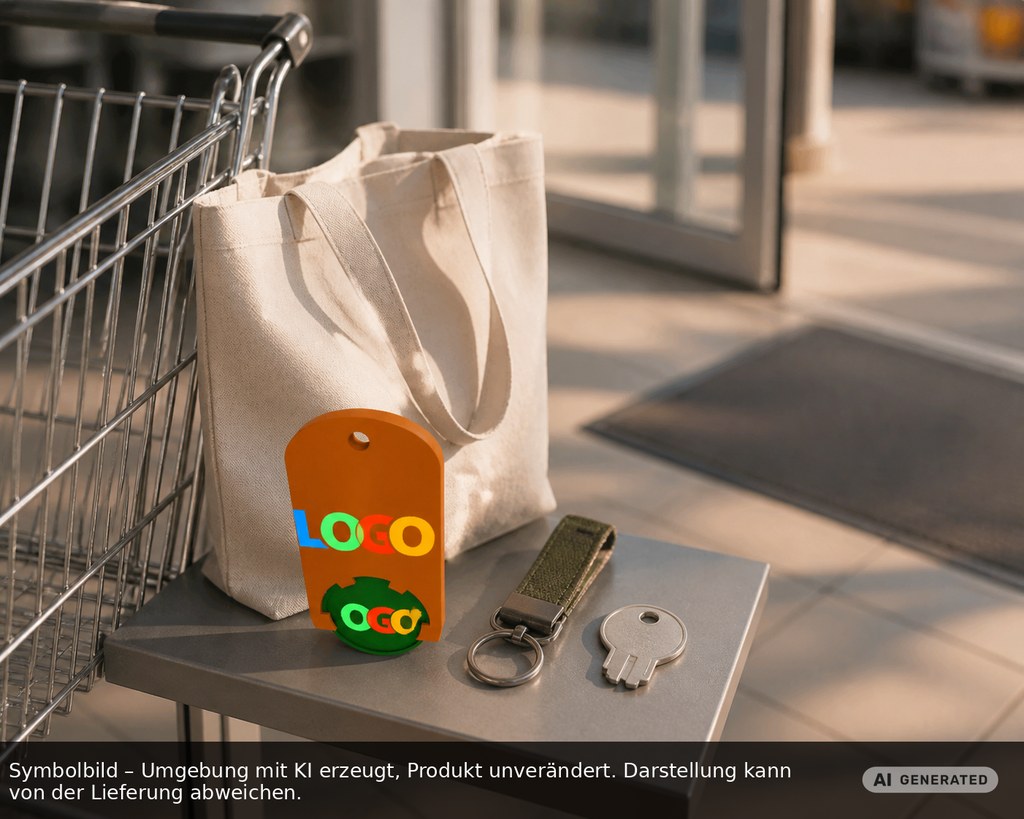 Chiphalter mit 1€-Chip "Alpha" als Werbeartikel mit Logo bedrucken