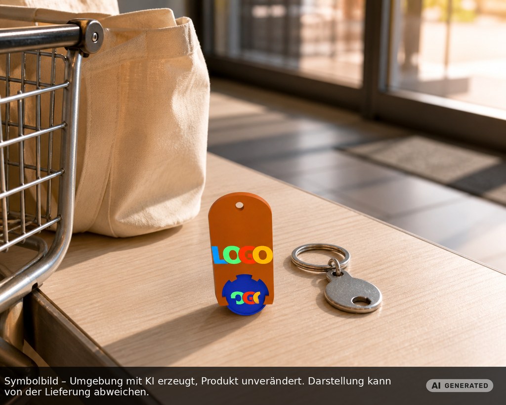 Chiphalter mit 1€-Chip "Alpha" als Werbeartikel mit Logo bedrucken