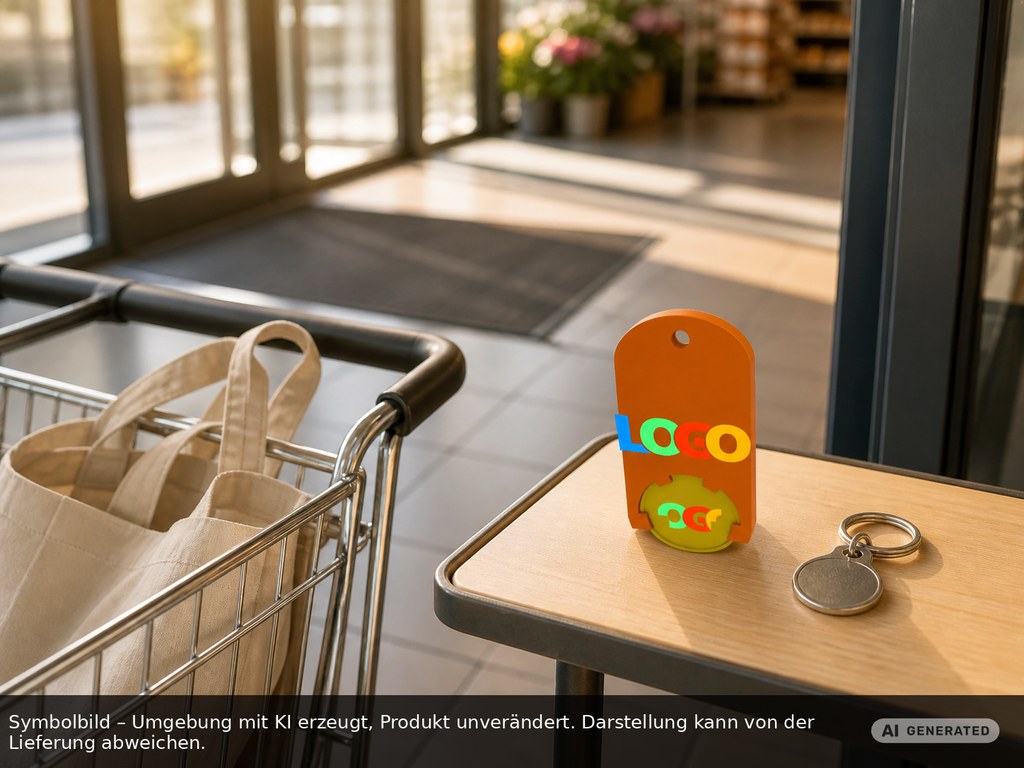 Chiphalter mit 1€-Chip "Alpha" als Werbeartikel mit Logo bedrucken