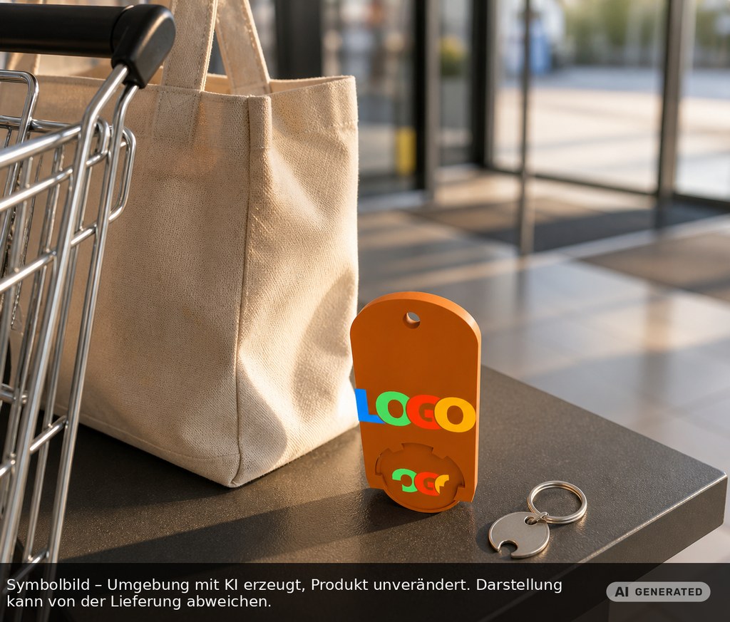 Chiphalter mit 1€-Chip "Alpha" als Werbeartikel mit Logo bedrucken