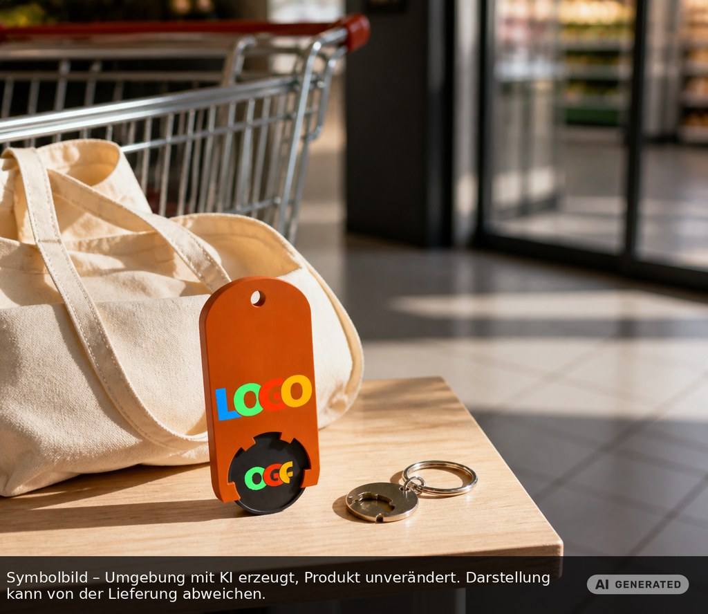 Chiphalter mit 1€-Chip "Alpha" als Werbeartikel mit Logo bedrucken