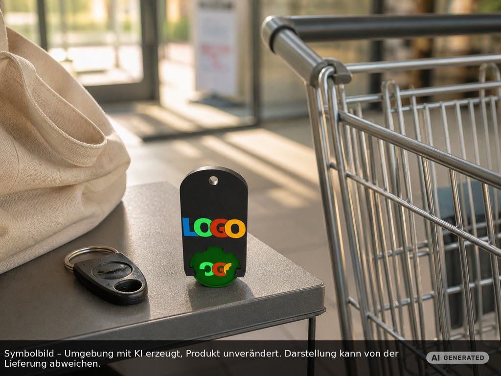 Chiphalter mit 1€-Chip "Alpha" als Werbeartikel mit Logo bedrucken